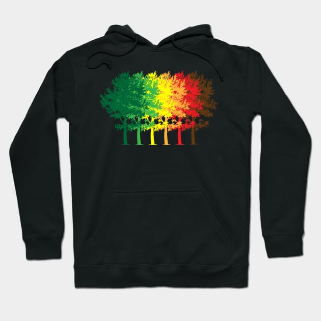 Fall Tree Colors Hoodie by In-Situ